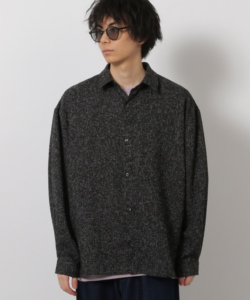 LAKOLE(ラコレ)の「サマーツイード長袖シャツ / 646631(シャツ/ブラウス・メンズ・グレー/ブラック/ホワイト・LARGE/MEDIUM)」の6枚目の写真