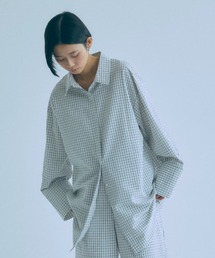 【Set Up】Soft Seersucker Check Shirt
