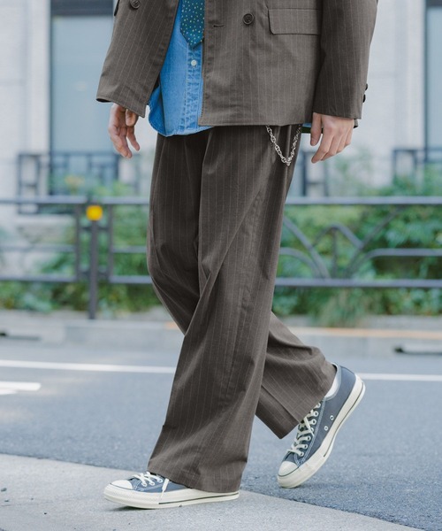 RAGEBLUE（レイジブルー）の「Extra Fabric Design Tuck Slacks/TRWワンタックスラックス【セットアップ対応】（スラックス・メンズ・ライトブルー/ブラック/ネイビー/グレー・LARGE/MEDIUM/SMALL）」の3枚目の写真