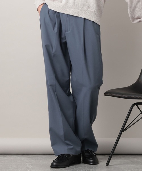 RAGEBLUE（レイジブルー）の「Extra Fabric Design Tuck Slacks/TRWワンタックスラックス【セットアップ対応】（スラックス・メンズ・ライトブルー/ブラック/ネイビー/グレー・LARGE/MEDIUM/SMALL）」の4枚目の写真