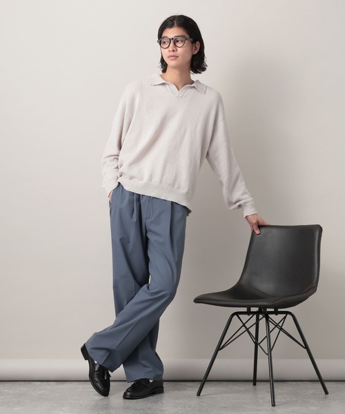 セール】Extra Fabric Design Tuck Slacks/TRWワンタックスラックス