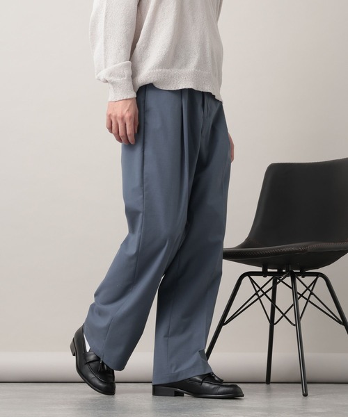 RAGEBLUE(レイジブルー)の「Extra Fabric Design Tuck Slacks/TRWワンタックスラックス【セットアップ対応】(スラックス・メンズ・ライトブルー/ブラック/ネイビー/グレー・LARGE/MEDIUM/SMALL)」の15枚目の写真