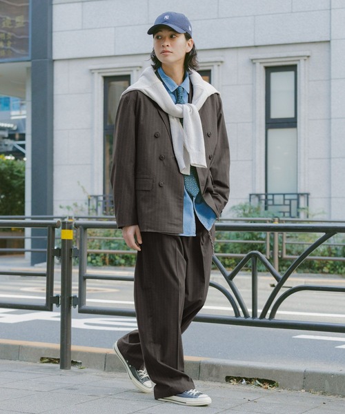 RAGEBLUE(レイジブルー)の「Extra Fabric Design Tuck Slacks/TRWワンタックスラックス【セットアップ対応】(スラックス・メンズ・ライトブルー/ブラック/ネイビー/グレー・LARGE/MEDIUM/SMALL)」の17枚目の写真