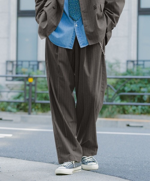 Extra Fabric Design Tuck Slacks/TRWワンタックスラックス