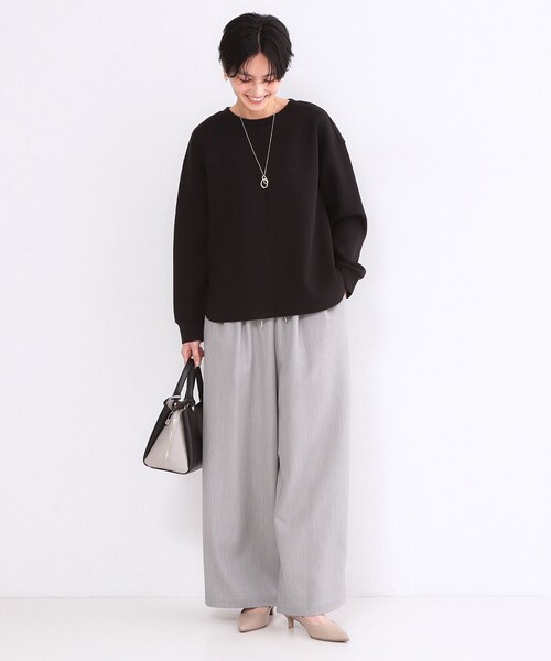 OPAQUE.CLIP（オペークドットクリップ）の「リラクシーボリュームスリーブトップス【洗濯機OK】（Tシャツ/カットソー・レディース・ブラック/グレー/ホワイト/ピンク・42/40/38/36）」の10枚目の写真