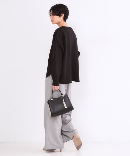 OPAQUE.CLIP（オペークドットクリップ）の「リラクシーボリュームスリーブトップス【洗濯機OK】（Tシャツ/カットソー・レディース・ブラック/グレー/ホワイト/ピンク・42/40/38/36）」の11枚目の写真