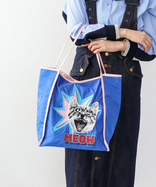 Three Four Time（ｽﾘｰﾌｫｰﾀｲﾑ）の「アニマル刺繍トート（トートバッグ・レディース・ベージュ/イエロー/ブルー・FREE）」の2枚目の写真