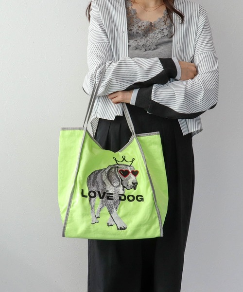 Three Four Time（ｽﾘｰﾌｫｰﾀｲﾑ）の「アニマル刺繍トート（トートバッグ・レディース・ベージュ/イエロー/ブルー・FREE）」の13枚目の写真