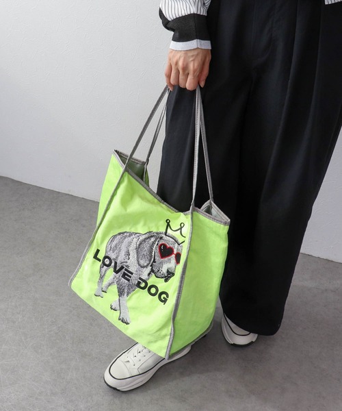 Three Four Time（ｽﾘｰﾌｫｰﾀｲﾑ）の「アニマル刺繍トート（トートバッグ・レディース・ベージュ/イエロー/ブルー・FREE）」の14枚目の写真