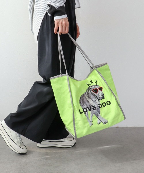 Three Four Time（ｽﾘｰﾌｫｰﾀｲﾑ）の「アニマル刺繍トート（トートバッグ・レディース・ベージュ/イエロー/ブルー・FREE）」の15枚目の写真