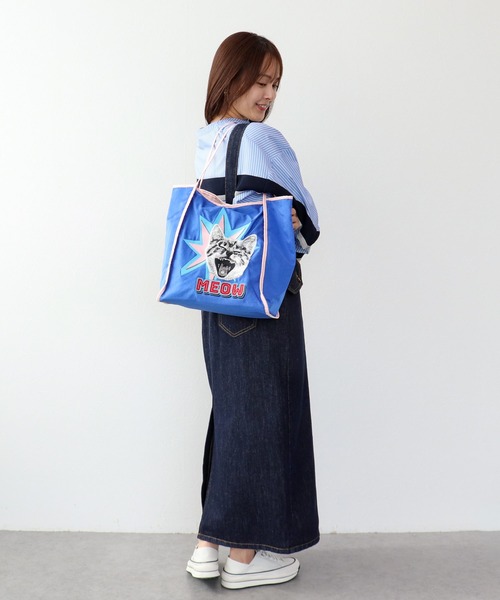 Three Four Time（ｽﾘｰﾌｫｰﾀｲﾑ）の「アニマル刺繍トート（トートバッグ・レディース・ベージュ/イエロー/ブルー・FREE）」の12枚目の写真