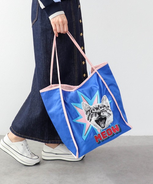 Three Four Time（ｽﾘｰﾌｫｰﾀｲﾑ）の「アニマル刺繍トート（トートバッグ・レディース・ベージュ/イエロー/ブルー・FREE）」の11枚目の写真