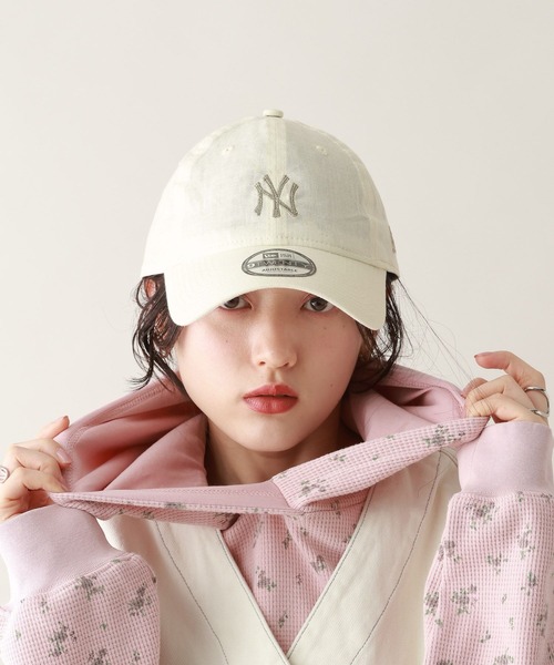 RAGEBLUE（レイジブルー）の「【NEW ERA/ニューエラ】9TWENTY COTLIN（キャップ・レディース・アイボリー/ピンク/ブラウン・FREE）」の4枚目の写真