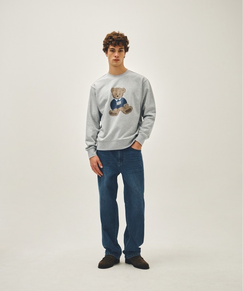 MARITHE + FRANCOIS GIRBAUD(マリテフランソワジルボー)の「DOODLE BEAR SWEATSHIRT(スウェット・レディース・ヘザーグレー/ネイビー・LARGE/MEDIUM/SMALL)」の3枚目の写真