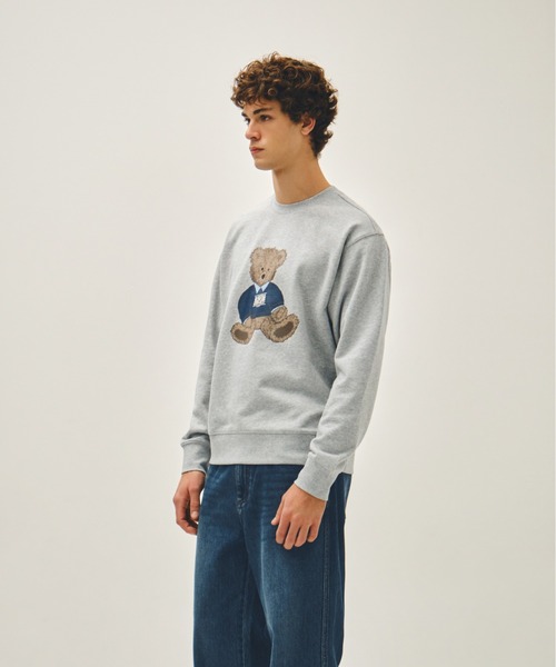MARITHE + FRANCOIS GIRBAUD(マリテフランソワジルボー)の「DOODLE BEAR SWEATSHIRT(スウェット・レディース・ヘザーグレー/ネイビー・LARGE/MEDIUM/SMALL)」の4枚目の写真