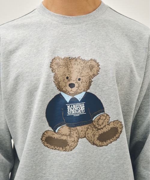 MARITHE + FRANCOIS GIRBAUD(マリテフランソワジルボー)の「DOODLE BEAR SWEATSHIRT(スウェット・レディース・ヘザーグレー/ネイビー・LARGE/MEDIUM/SMALL)」の6枚目の写真