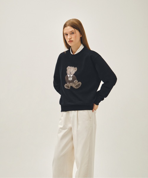 MARITHE + FRANCOIS GIRBAUD(マリテフランソワジルボー)の「DOODLE BEAR SWEATSHIRT(スウェット・レディース・ヘザーグレー/ネイビー・LARGE/MEDIUM/SMALL)」の13枚目の写真