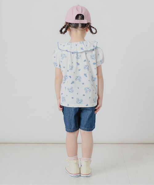 Boribon(ボリボン)の「【リンク】スワン・ローズガーデン総柄Tシャツ(Tシャツ/カットソー・キッズ・ブルー/ピンク/レッド・80/90/100/110/120)」の6枚目の写真