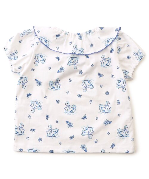 Boribon(ボリボン)の「【リンク】スワン・ローズガーデン総柄Tシャツ(Tシャツ/カットソー・キッズ・ブルー/ピンク/レッド・80/90/100/110/120)」の12枚目の写真