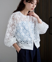 etoll.（エトル）の「フラワーチュールダブルジップブルゾン（ブルゾン）」