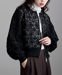 etoll.（エトル）の「フラワーチュールダブルジップブルゾン（ブルゾン）」