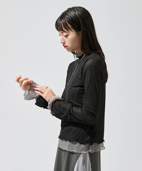 Ellno de Mavie(エルノデメヴィ)の「リバーシブルメロウシアートップス(Tシャツ/カットソー・レディース・ブラック/ブルー・FREE)」の15枚目の写真