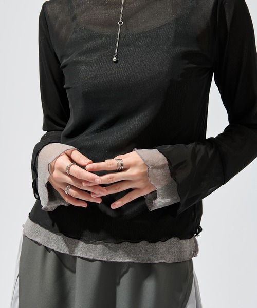 Ellno de Mavie(エルノデメヴィ)の「リバーシブルメロウシアートップス(Tシャツ/カットソー・レディース・ブラック/ブルー・FREE)」の10枚目の写真