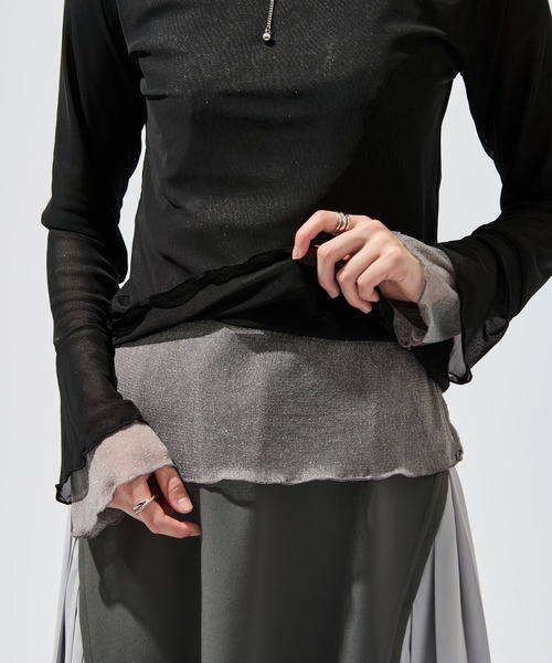 Ellno de Mavie(エルノデメヴィ)の「リバーシブルメロウシアートップス(Tシャツ/カットソー・レディース・ブラック/ブルー・FREE)」の9枚目の写真