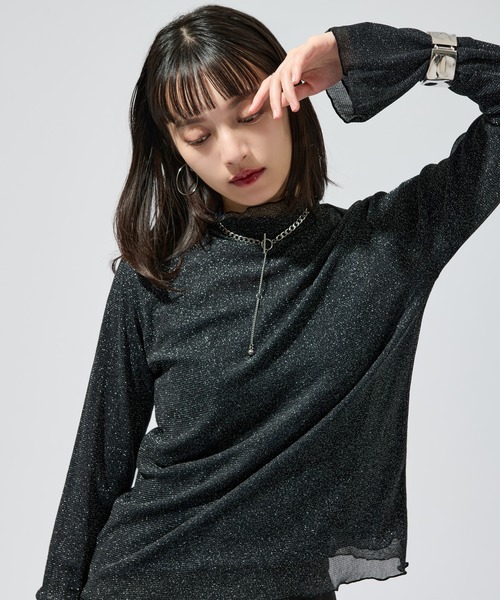 Ellno de Mavie(エルノデメヴィ)の「リバーシブルメロウシアートップス(Tシャツ/カットソー・レディース・ブラック/ブルー・FREE)」の4枚目の写真