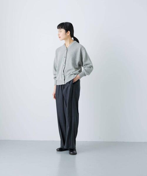 かぐれ（カグレ）の「ドライコットンVネックカーディガン（ニット/セーター・レディース・チャコールグレー/グレー・FREE）」の8枚目の写真