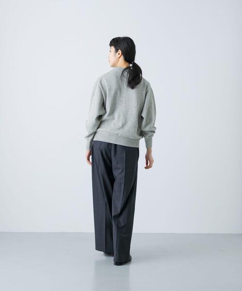 かぐれ（カグレ）の「ドライコットンVネックカーディガン（ニット/セーター・レディース・チャコールグレー/グレー・FREE）」の9枚目の写真