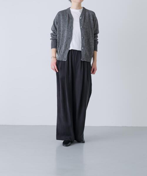 かぐれ（カグレ）の「ドライコットンVネックカーディガン（ニット/セーター・レディース・チャコールグレー/グレー・FREE）」の12枚目の写真