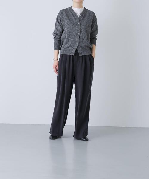 かぐれ（カグレ）の「ドライコットンVネックカーディガン（ニット/セーター・レディース・チャコールグレー/グレー・FREE）」の15枚目の写真