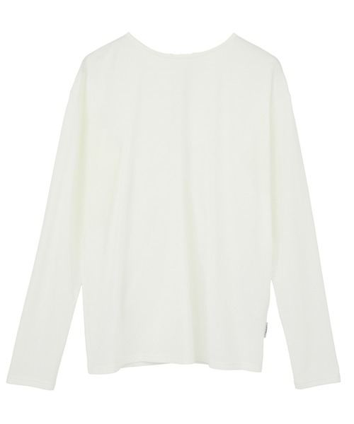 Julier Yoga and Relax（ジュリエヨガアンドリラックス）の「Julier ライトプライム バッククロスプルオーバー（Tシャツ/カットソー・レディース・ホワイト/ネイビー/チャコール/ラベンダー・FREE）」の2枚目の写真