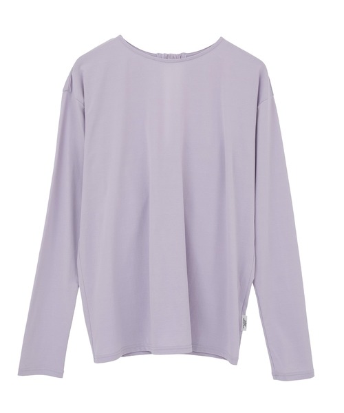 Julier Yoga and Relax（ジュリエヨガアンドリラックス）の「Julier ライトプライム バッククロスプルオーバー（Tシャツ/カットソー・レディース・ホワイト/ネイビー/チャコール/ラベンダー・FREE）」の5枚目の写真