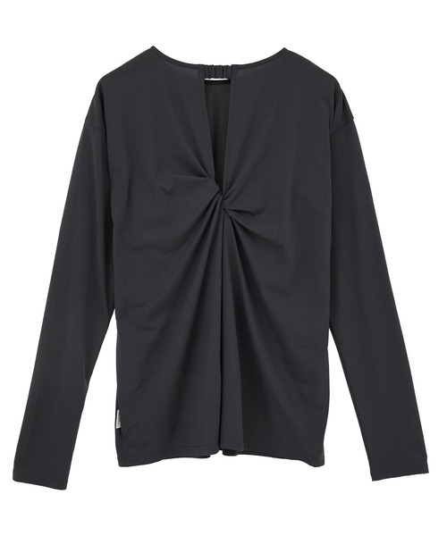 Julier Yoga and Relax（ジュリエヨガアンドリラックス）の「Julier ライトプライム バッククロスプルオーバー（Tシャツ/カットソー・レディース・ホワイト/ネイビー/チャコール/ラベンダー・FREE）」の14枚目の写真