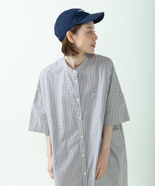 PAR ICI（パーリッシィ）の「チェック/無地 BIGシャツワンピース（シャツワンピース・レディース・ピンク/ダークブラウン/イエロー/サックスブルー/アイボリー・FREE）」の17枚目の写真