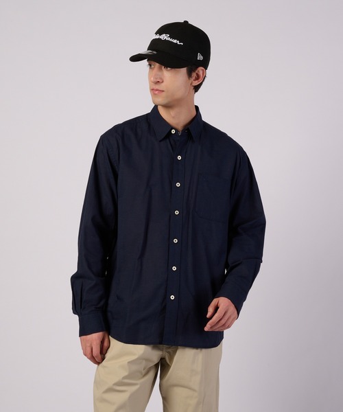 Eddie Bauer(エディーバウアー)の「コットンリネン 長袖 シャツ(シャツ/ブラウス・メンズ・ブルー/ホワイト/ネイビー・S/XXL/XL/L/M)」の3枚目の写真