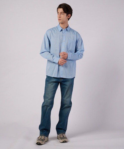 Eddie Bauer(エディーバウアー)の「コットンリネン 長袖 シャツ(シャツ/ブラウス・メンズ・ブルー/ホワイト/ネイビー・S/XXL/XL/L/M)」の9枚目の写真