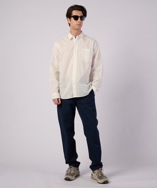 Eddie Bauer(エディーバウアー)の「コットンリネン 長袖 シャツ(シャツ/ブラウス・メンズ・ブルー/ホワイト/ネイビー・S/XXL/XL/L/M)」の6枚目の写真