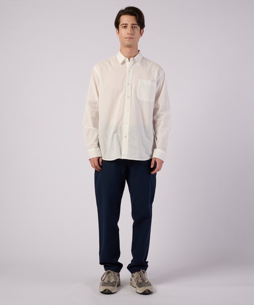 Eddie Bauer(エディーバウアー)の「コットンリネン 長袖 シャツ(シャツ/ブラウス・メンズ・ブルー/ホワイト/ネイビー・S/XXL/XL/L/M)」の5枚目の写真