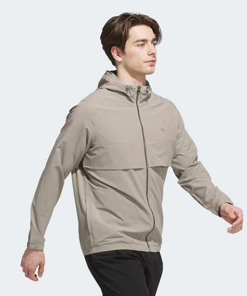 adidas(アディダス)の「ゴートゥー フルジップ ウインドブレーカー【adidas Golf/アディダスゴルフ】(ブルゾン・メンズ・ベージュ/ネイビー・SMALL/MEDIUM/XX-LARGE/3XL/LARGE/X-LARGE)」の3枚目の写真