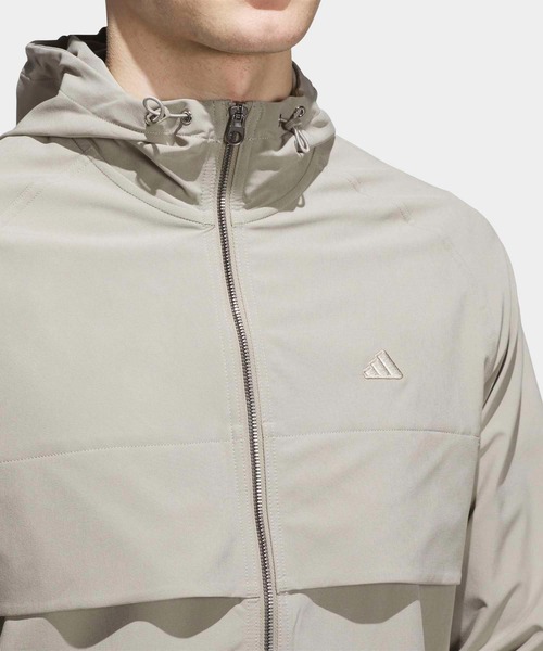 adidas(アディダス)の「ゴートゥー フルジップ ウインドブレーカー【adidas Golf/アディダスゴルフ】(ブルゾン・メンズ・ベージュ/ネイビー・SMALL/MEDIUM/XX-LARGE/3XL/LARGE/X-LARGE)」の10枚目の写真