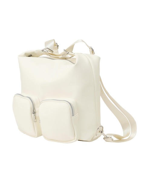 earth music&ecology（アースミュージックアンドエコロジー）の「Wポケット３WAYショルダーバッグ（ショルダーバッグ・レディース・ブラック/アイボリー・FREE）」の10枚目の写真