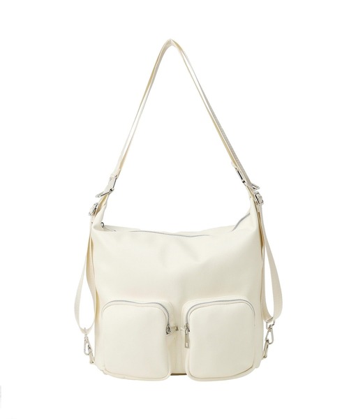 earth music&ecology（アースミュージックアンドエコロジー）の「Wポケット３WAYショルダーバッグ（ショルダーバッグ・レディース・ブラック/アイボリー・FREE）」の20枚目の写真