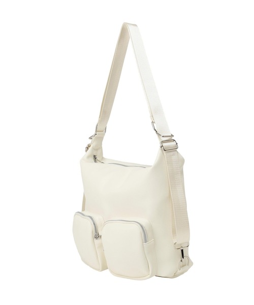 earth music&ecology（アースミュージックアンドエコロジー）の「Wポケット３WAYショルダーバッグ（ショルダーバッグ・レディース・ブラック/アイボリー・FREE）」の14枚目の写真