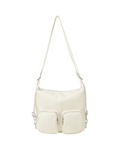 earth music&ecology（アースミュージックアンドエコロジー）の「Wポケット３WAYショルダーバッグ（ショルダーバッグ・レディース・ブラック/アイボリー・FREE）」の19枚目の写真