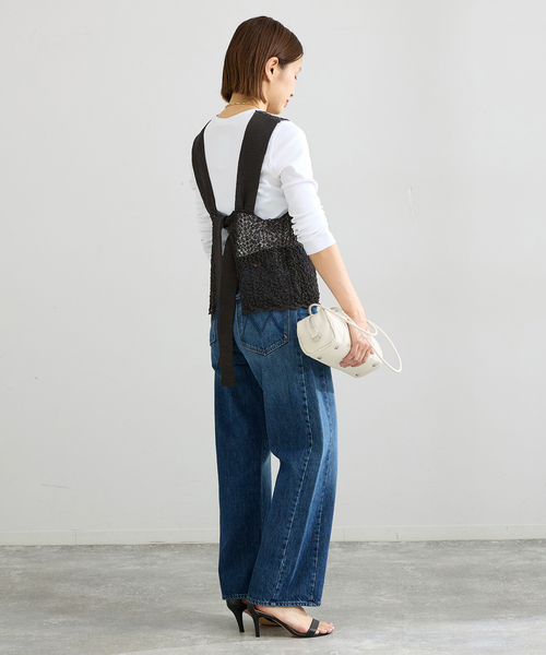 IENA（イエナ）の「enrica/エンリカ レースガラKNIT ニット KNIT225（ニット/セーター・レディース・グレー/ブラック・FREE）」の3枚目の写真