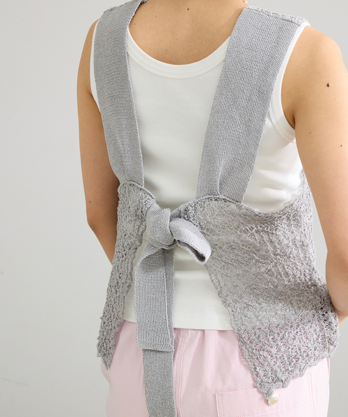 IENA（イエナ）の「enrica/エンリカ レースガラKNIT ニット KNIT225（ニット/セーター・レディース・グレー/ブラック・FREE）」の12枚目の写真