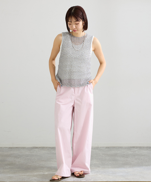 IENA（イエナ）の「enrica/エンリカ レースガラKNIT ニット KNIT225（ニット/セーター・レディース・グレー/ブラック・FREE）」の13枚目の写真